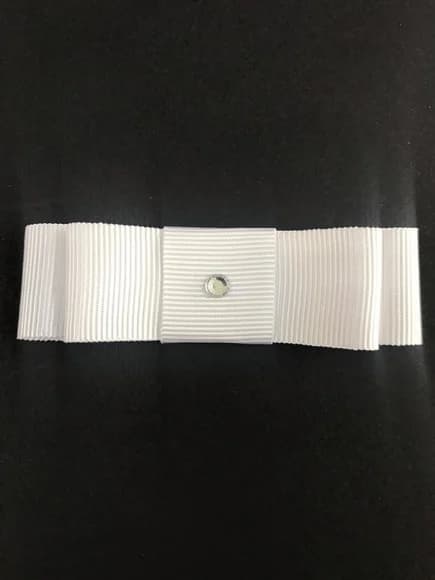 Laço Duplo Branco com strass
