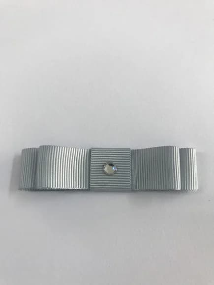 Laço Duplo cinza com strass