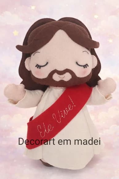 Jesus Vive Boneco Decoração em Feltro - foto 1