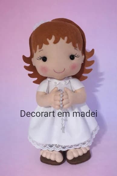 Boneca Feltro para Batizado