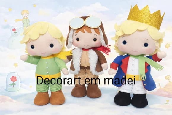 Kti Pequeno Príncipe Boneco Decorativo Feltro