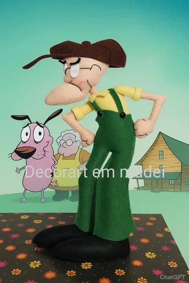 Eustácio (coragem Cão Covarde) Boneco Decorativo