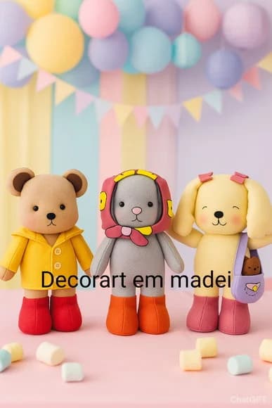 Bobbie Goods Bonecos Decorativos em Feltro