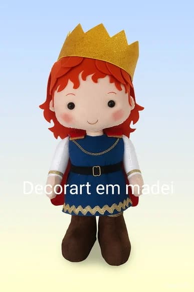 Rei Davi Boneco Decoração em Feltro