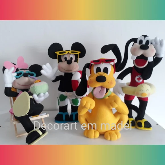 Mickey Pool Party Bonecos Decorativos em Feltro - foto 1