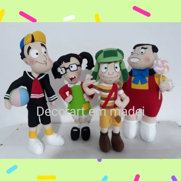 Turma do Chaves Bonecos Decorativos em Feltro - foto 1