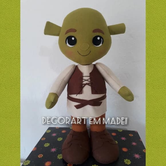 Shrek Cute Boneco Feltro Decoração
