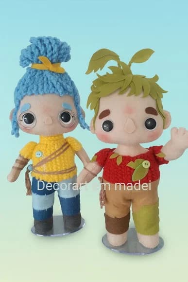 May e Cody Bonecos Decoração Feltro - foto 1