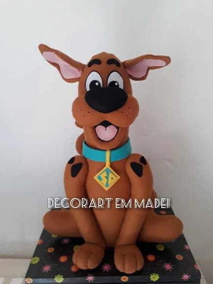 Scooby Doo Boneco Decoração Feltro
