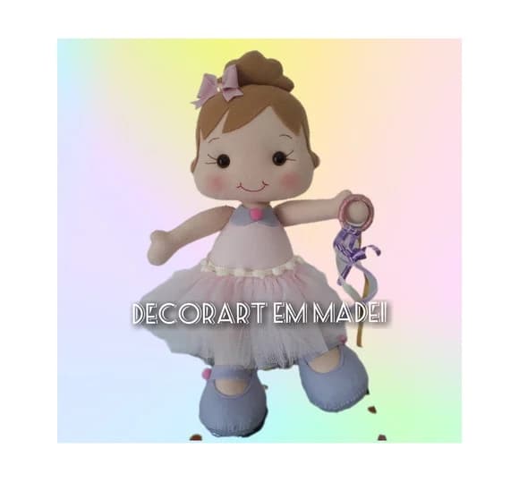 Bailarina Circo Rosa (candy Color) Decoração Feltro