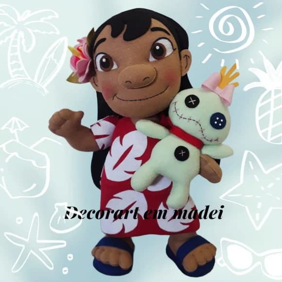 Lilo Boneca Decorativa em Feltro - foto 1