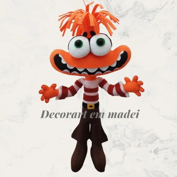 Boneco Decoração Feltro Ansiedade Divertida Mente