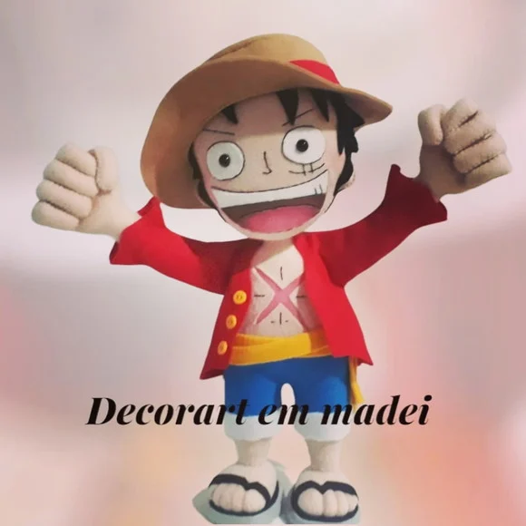 Luffy One Piece Boneco Decoração Feltro