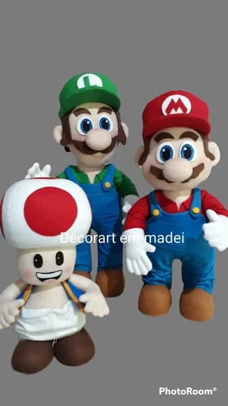 Super Mário Bros Bonecos Decoração Feltro - foto 1
