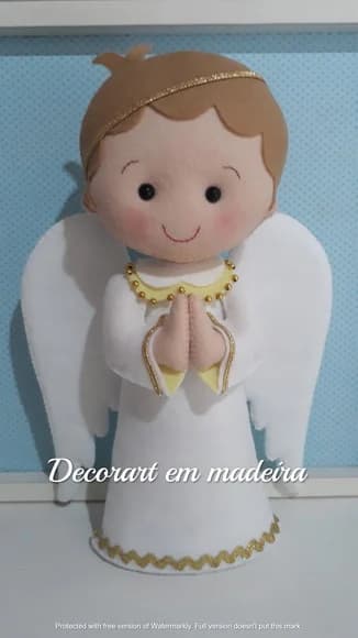 Boneco Anjinho para Batizado 32 cm