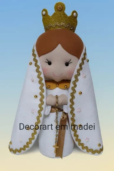 Nossa Senhora de Fátima Boneca Santinha Feltro