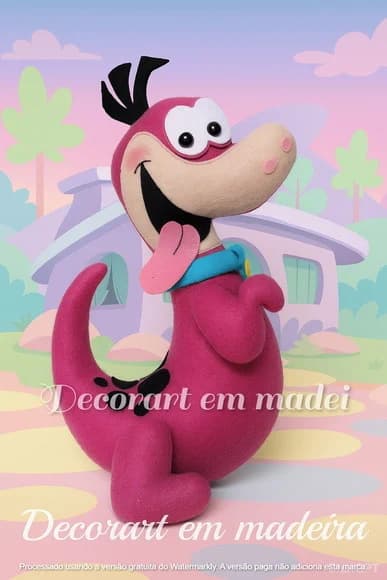 Dino - Boneco Decoração Feltro Flintstones