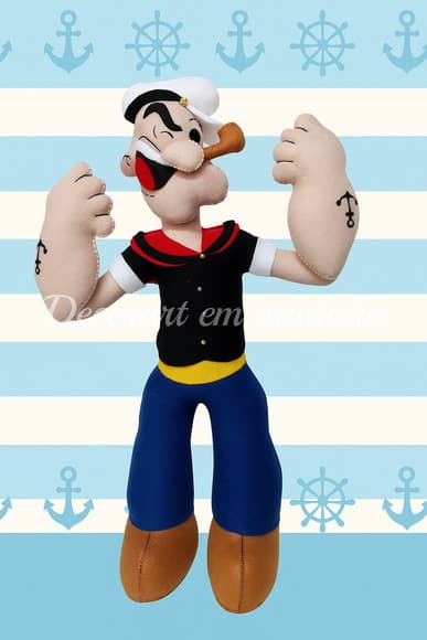 Popeye Boneco Decoração Feltro