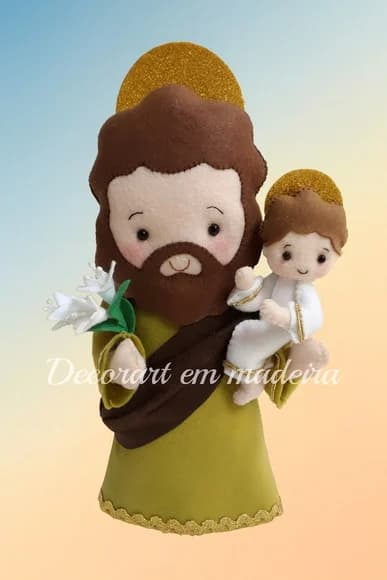 São José Boneco Santinho em Feltro - foto 1
