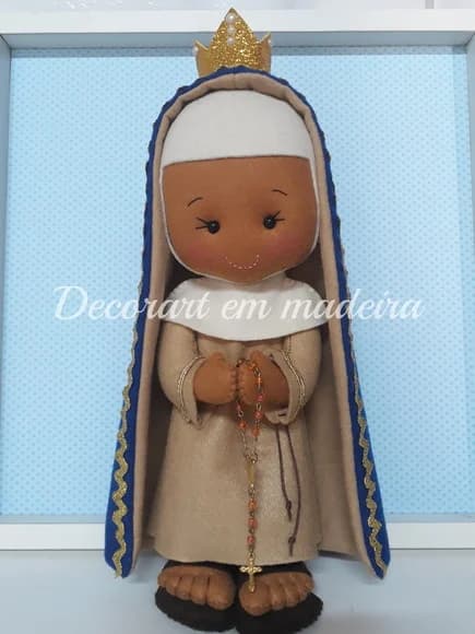 Nossa Senhora Aparecida Boneca Santinha Feltro - 30 cm
