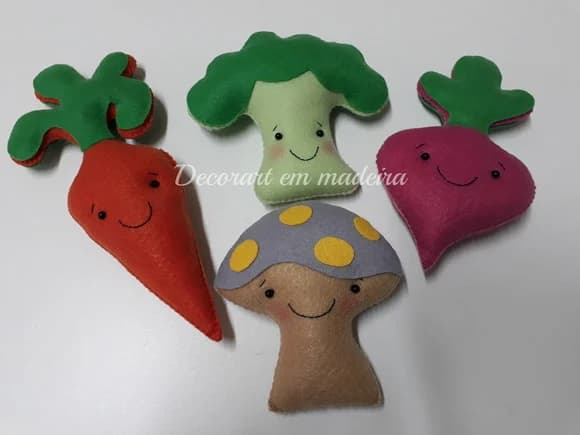 Legumes Divertidos em Feltro
