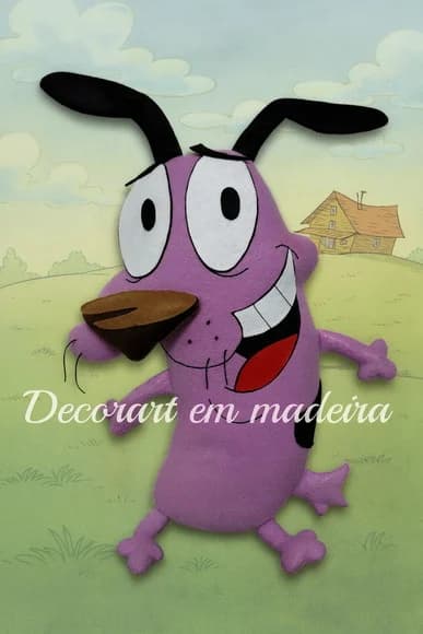 Coragem Cão Covarde Boneco Decoração 54 cm