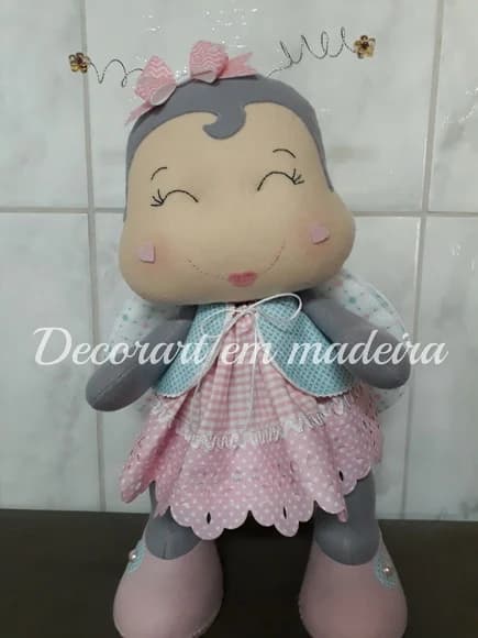 Joaninha Articulada Boneca Decoração Feltro
