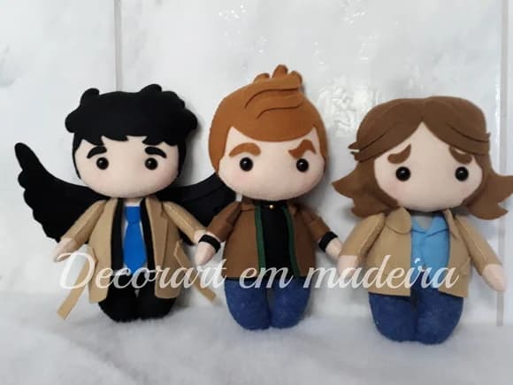 Supernatural Bonecos Decoração em Feltro