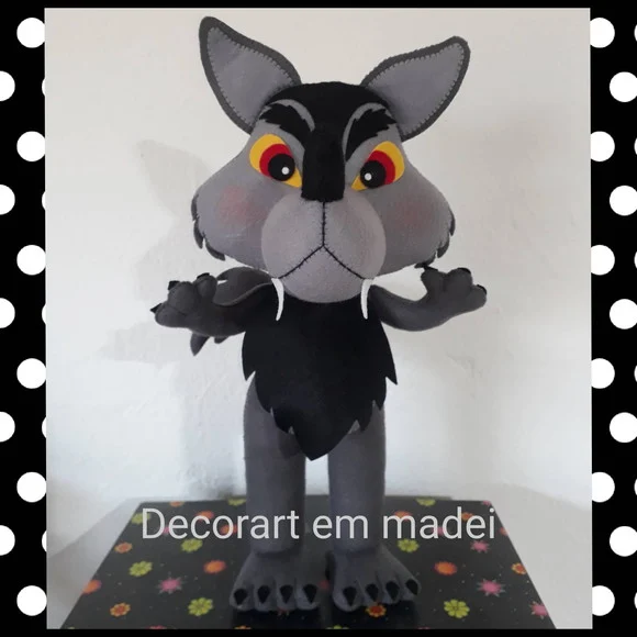 Lobo Mau Boneco Decoração Feltro - foto 1
