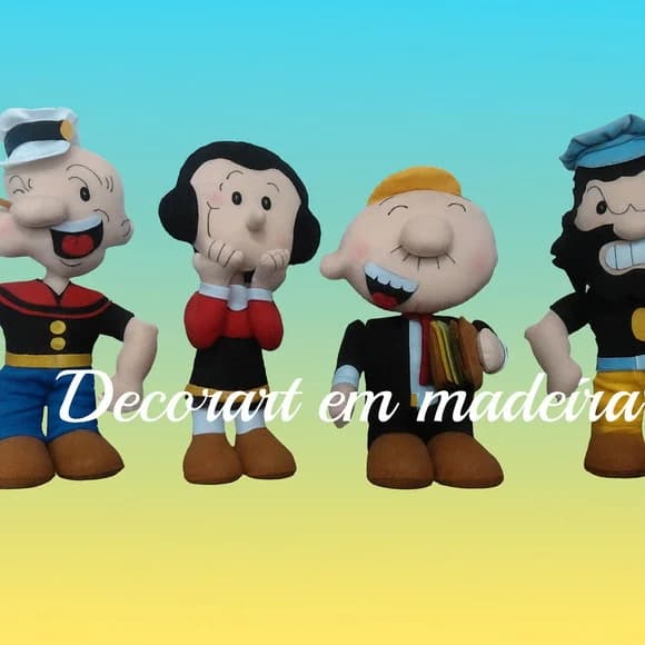 Popeye e Sua Turma Bonecos Decorativos em Feltro - foto 2