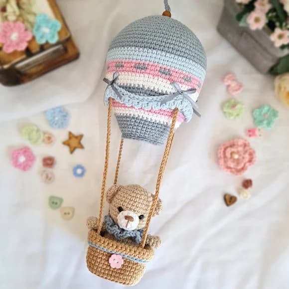 Ursinho no Balão Amigurumi - foto 1