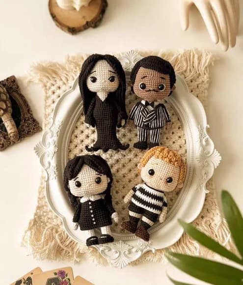 Kit Família Adamms Amigurumi - foto 1
