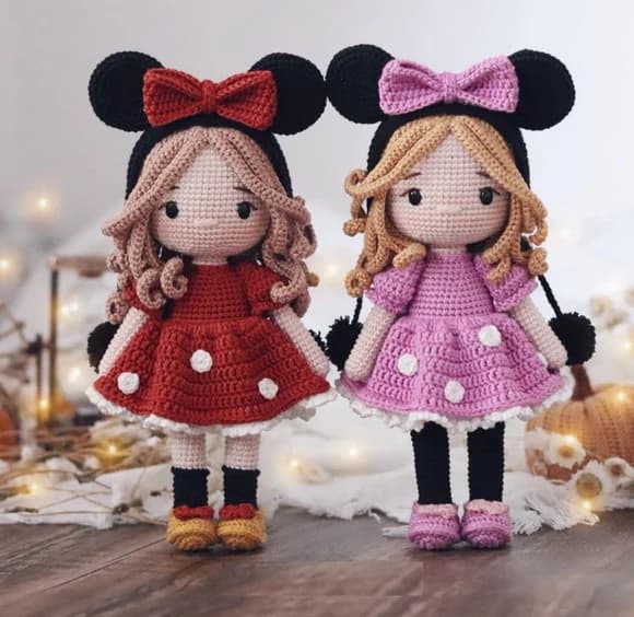 Boneca Minnie em Amigurumi
