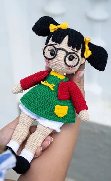 Boneca Chiquinha em Amigurumi