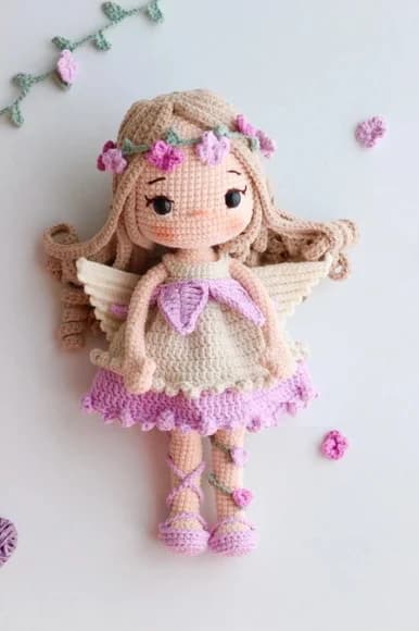 Fadinha Lila em Amigurumi