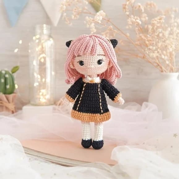 Anya Forger Spy Family em Amigurumi
