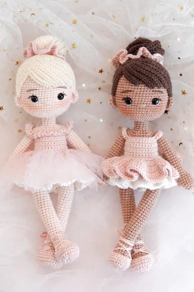 Boneca Bailarina em Crochê (unidade)