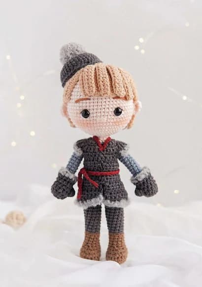 Kristoff de Frozen em Amigurumi