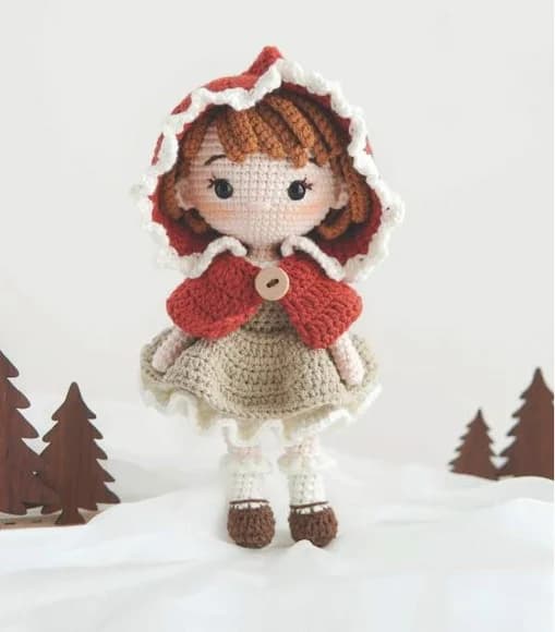 Chapeuzinho Vermelho - Boneca Amigurumi