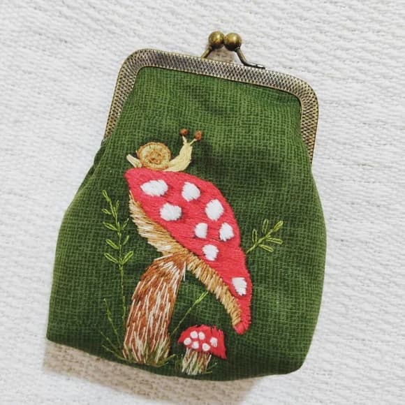 Porta Moedas Vintage "cogumelo"