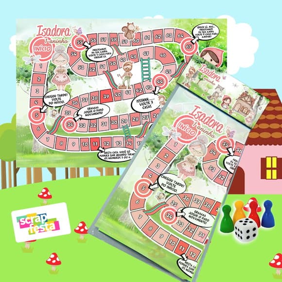 Jogo Tabuleiro Personalizado Festa Chapeuzinho Vermelho