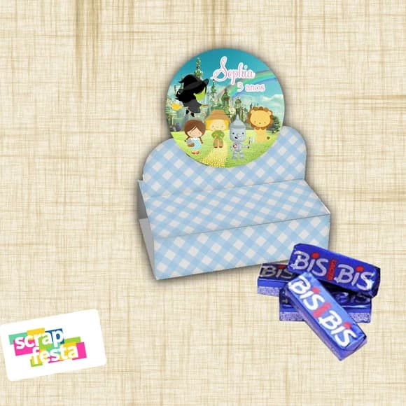 Porta Bis Duplo + 2 Bis Personalizado Festa o Mágico de Oz