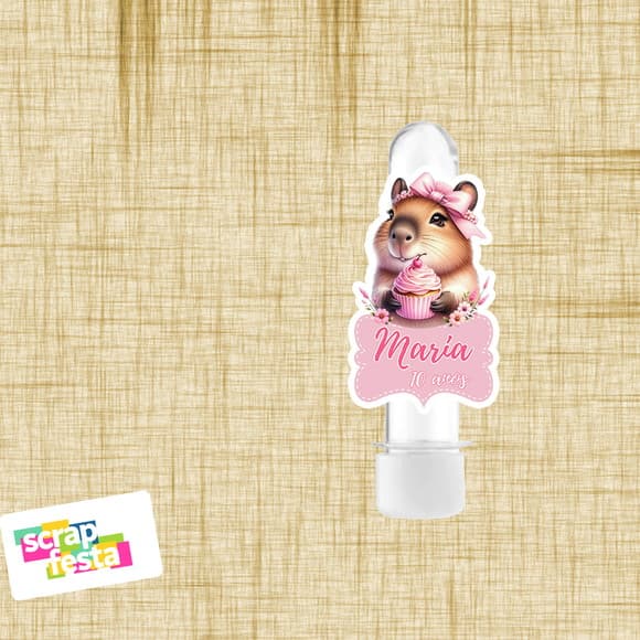 Tubete Personalizado Festa Capivara Cute
