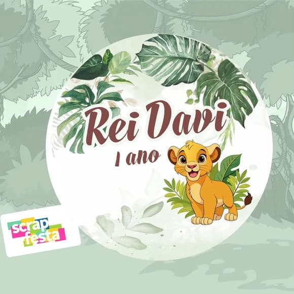 Sousplat de Papel Personalizado Festa Leão Safari
