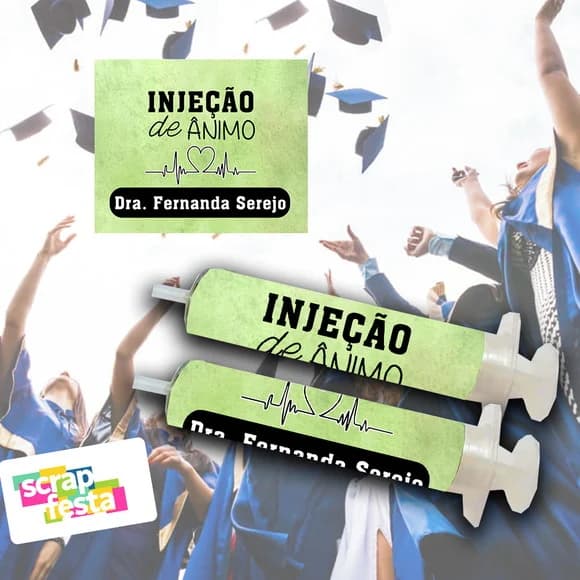 Seringa Personalizada Festa Formatura Casamento Glicose