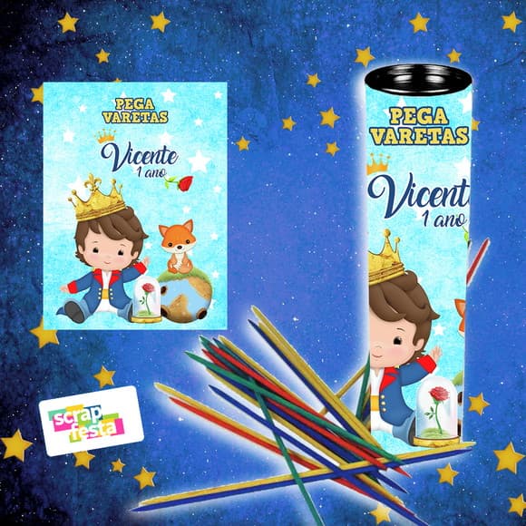 Pega Varetas Personalizado Festa o Pequeno Príncipe Aquarela
