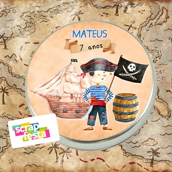 Latinhas Personalizadas Festa Pirata