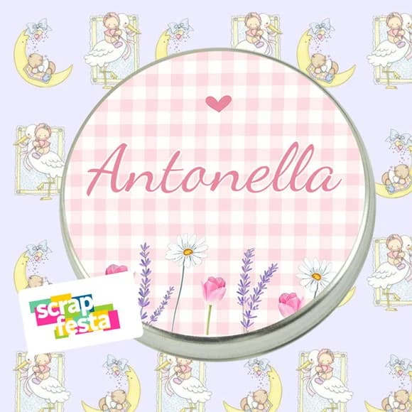 Latinha Personalizada Maternidade Nascimento Flores