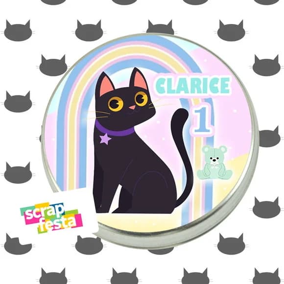 Latinha Personalizada Festa Gatinhos Aquarela