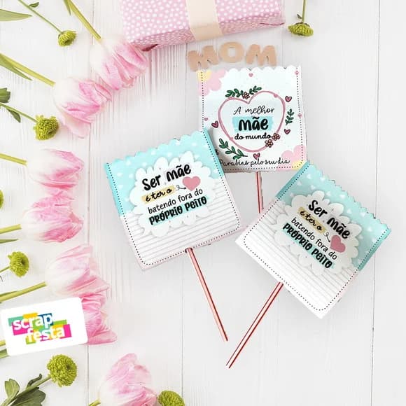 Pirulito Personalizado Brinde Festa Dia das Mães